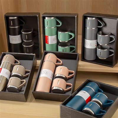 500ml Stainless Steel Double-Wall Thermal Mug Gift Set